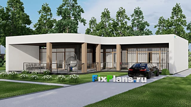 Одноэтажный дом F-7073