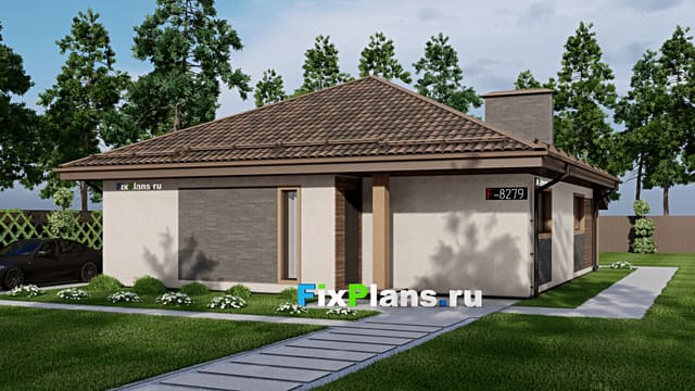 Одноэтажный дом F-8279